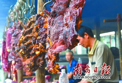 千年美食——丰阳牛肉干。 千年美食——丰阳牛肉干。