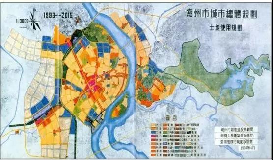 1993年潮州城市总体规划图