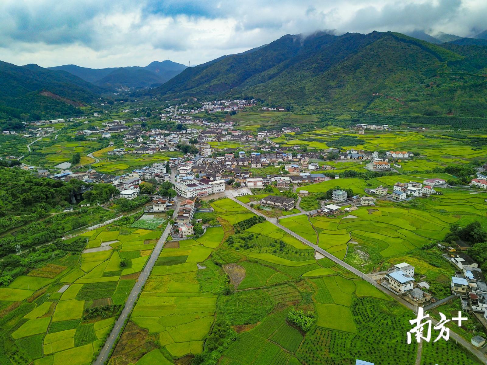 俯瞰蕉岭县蓝坊镇高思村.何森垚 摄