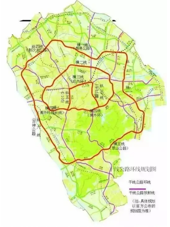 由北向南纵穿黄圃,阜沙,港口,东升四镇,是中山市北部区域的纵向干线