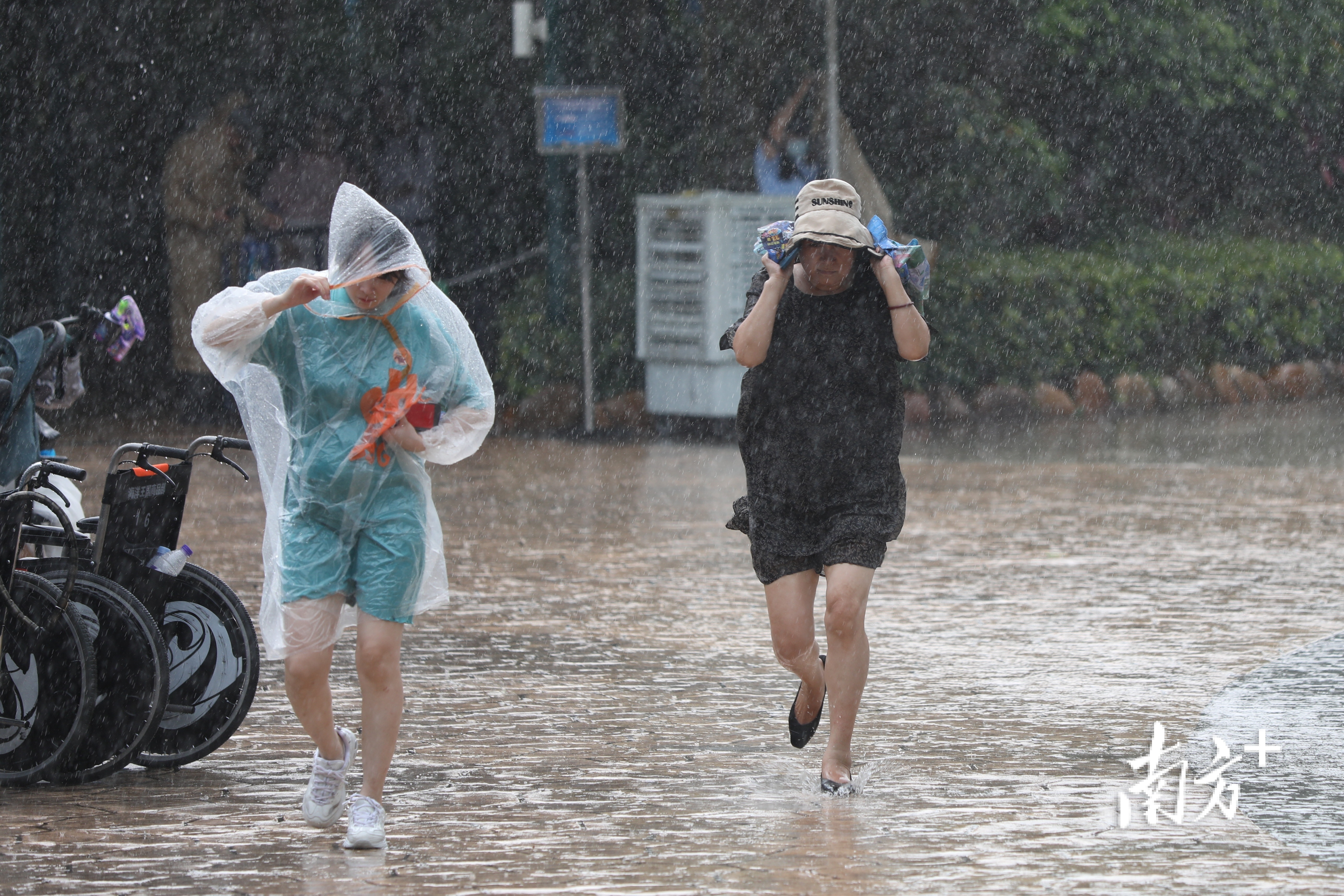 一场突如其来的暴雨，让游客措手不及。