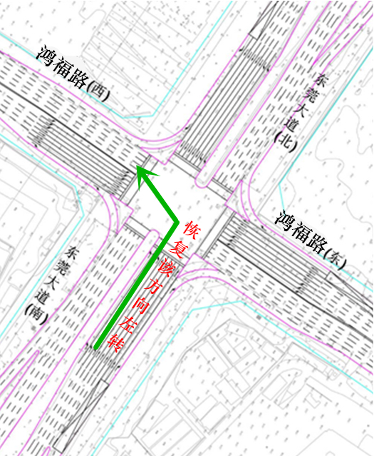 东莞车主注意!今日起鸿福路会展路口部分恢复正常通行