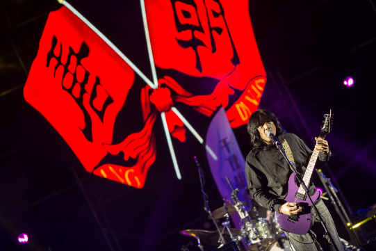 压轴登场的唐朝乐队“宝刀未老”,让当晚的气氛达到最高潮。 压轴登场的唐朝乐队“宝刀未老”,让当晚的气氛达到最高潮。