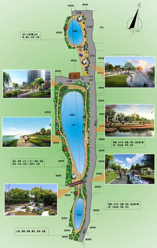 华桥公园规划图。