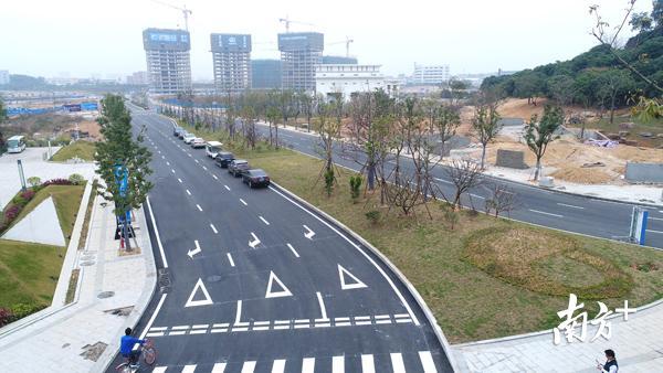 源丰南路大部分路段已经完成沥青铺设和绿化植被种植 源丰南路大部分路段已经完成沥青铺设和绿化植被种植