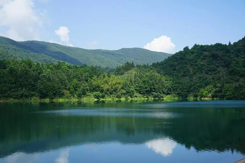 【全域旅遊創建】陽山這個翠湖,嵌在深山綠林中,被群山環抱.