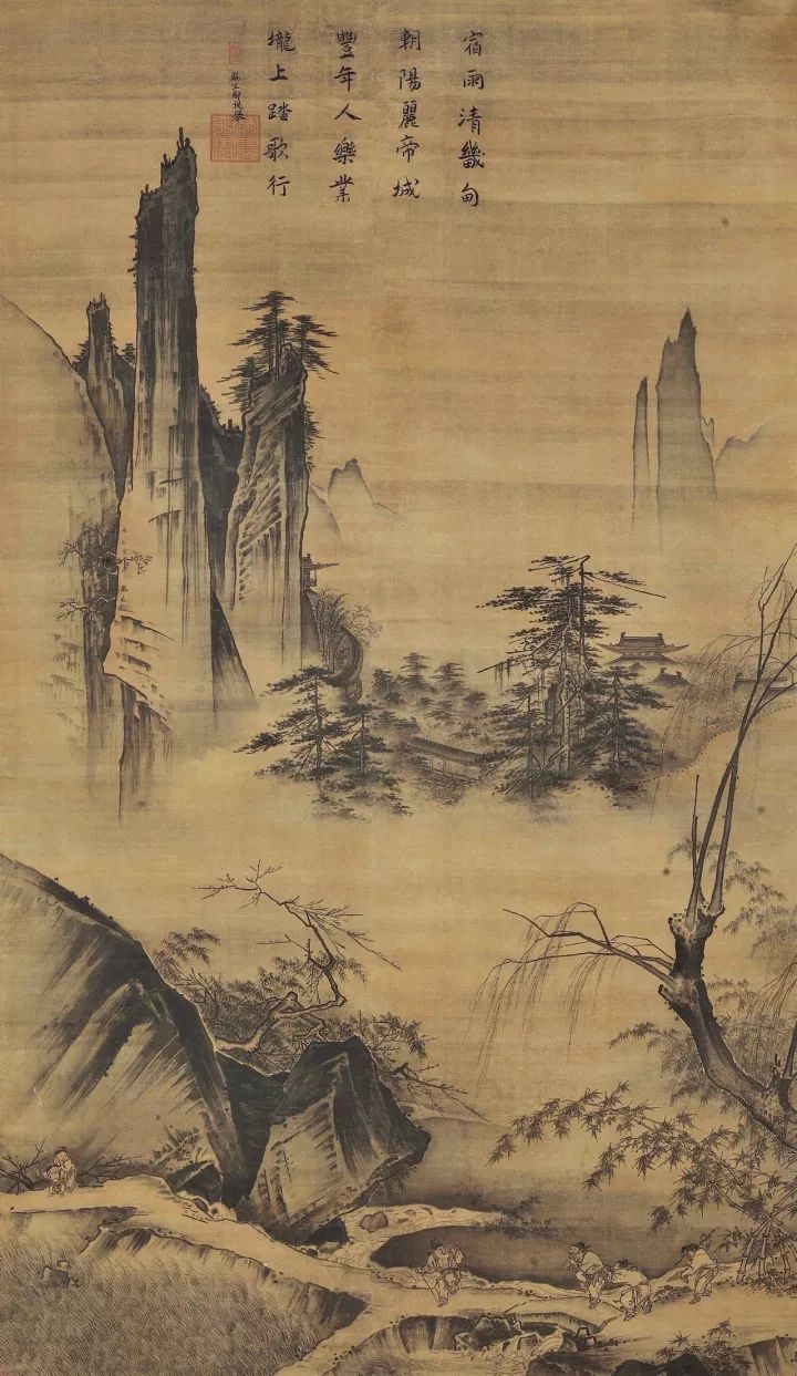 《踏歌圖》 馬遠 191.8 x 104.5 cm 北京故宮博物館藏