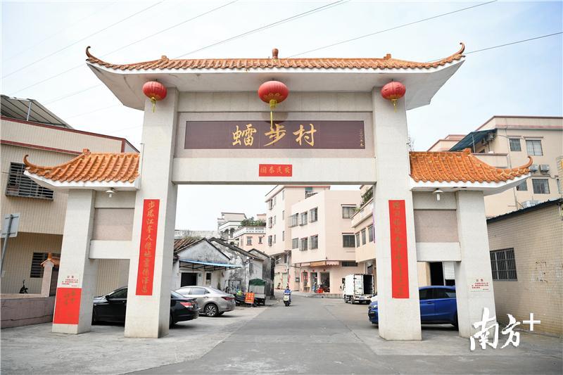 雷步村2013年兴建的新门楼。杨兴乐 摄