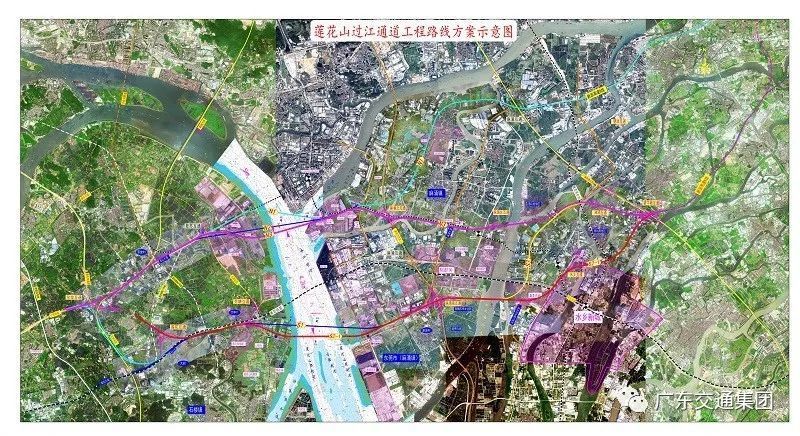 莲花山过江通道规划图图片