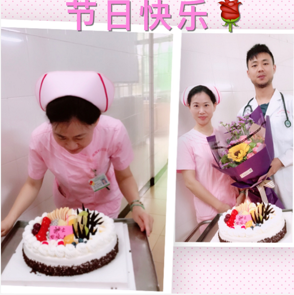 南海妇幼保健院儿科护士长潘巧红儿子为其送上节日祝福。