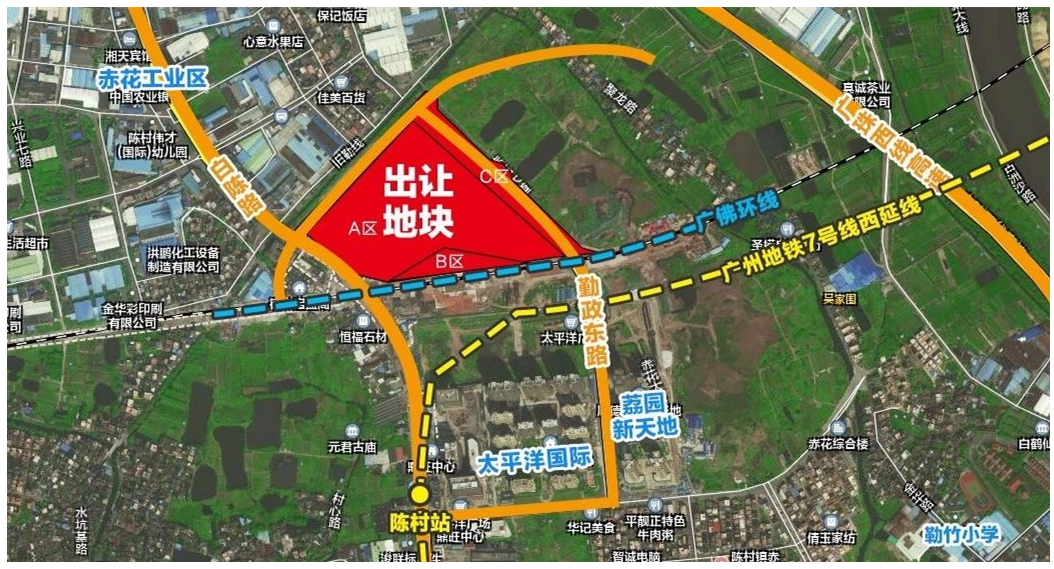 出让地块。图片来源于顺德区国土部门