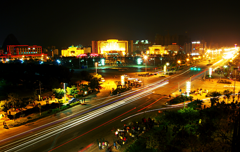 贺州夜景。 贺州夜景。