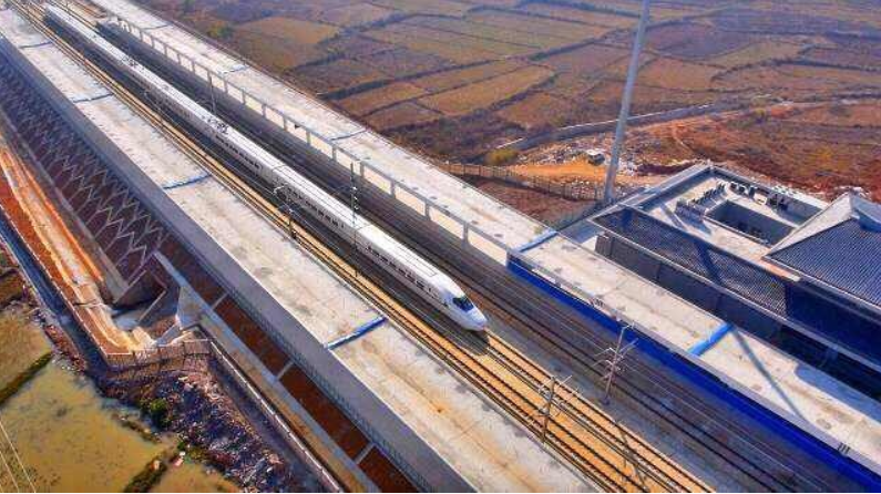 贵广高铁。本文图片均由贺州市宣传部提供。 贵广高铁。本文图片均由贺州市宣传部提供。