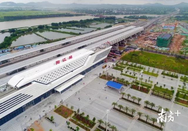 阳江高铁站航拍图。 阳江高铁站航拍图。