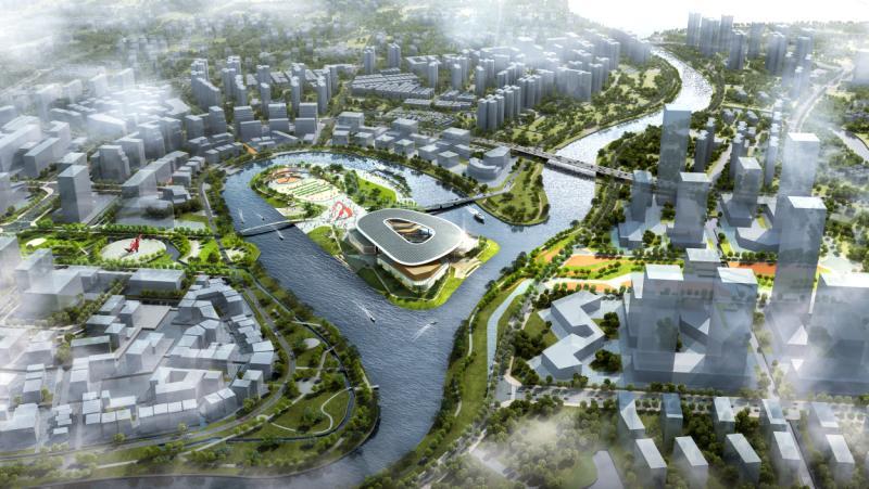 四家单位的设计方案出炉，市民可以进行微信投票。里水镇供图。