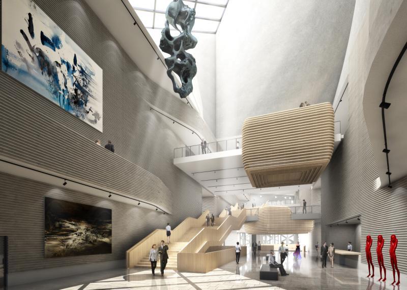 四家单位的设计方案出炉，市民可以进行微信投票。里水镇供图。