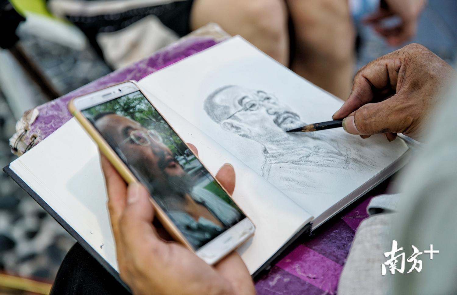 深圳街头画家吴忠文