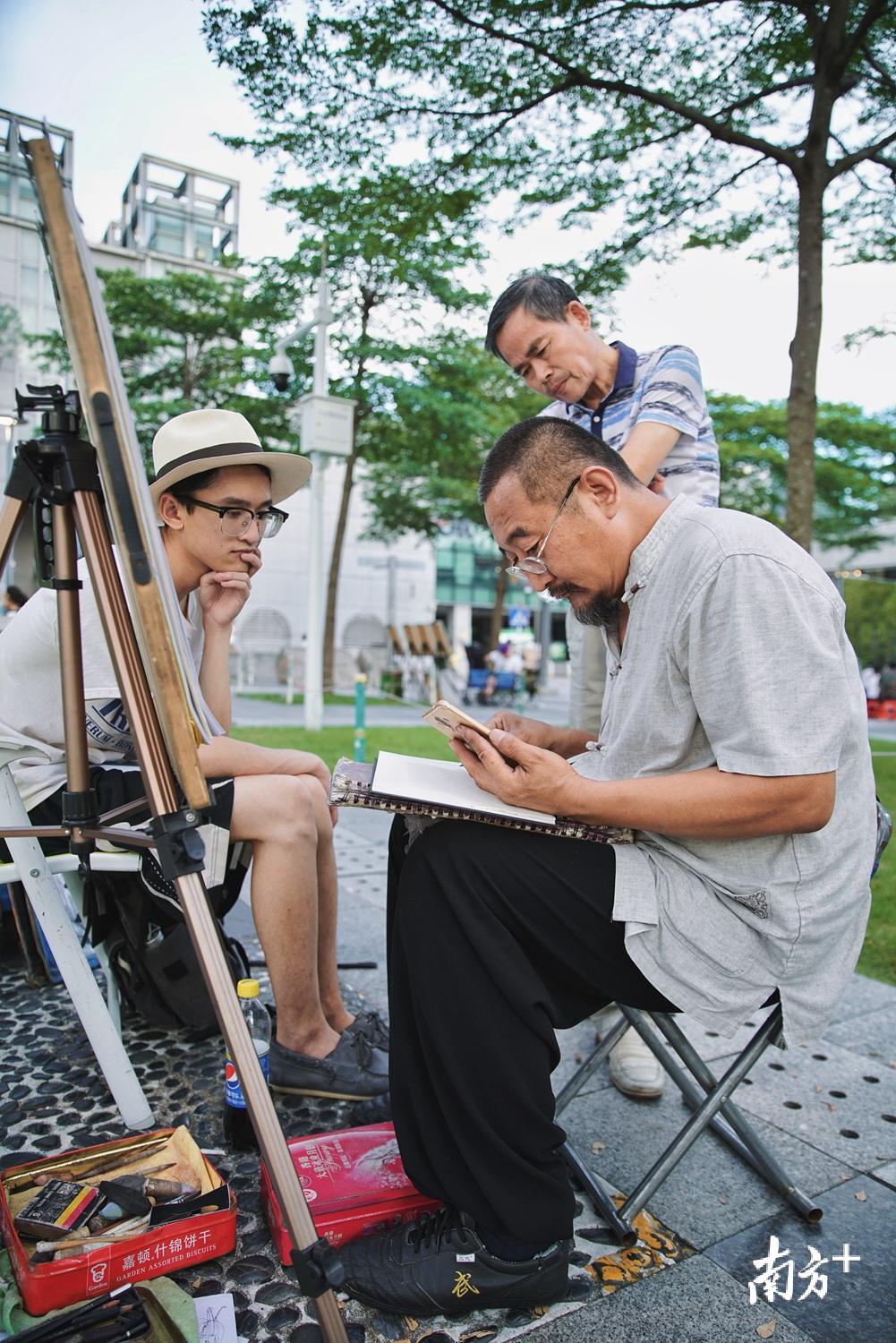 深圳街头画家吴忠文