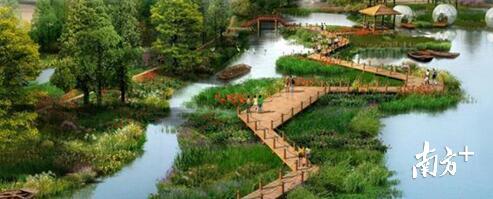 银山湿地公园效果图。市林业局供图