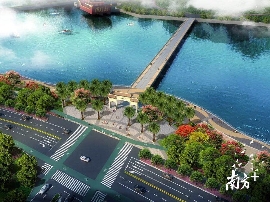 新海燕桥效果图。 新海燕桥效果图。