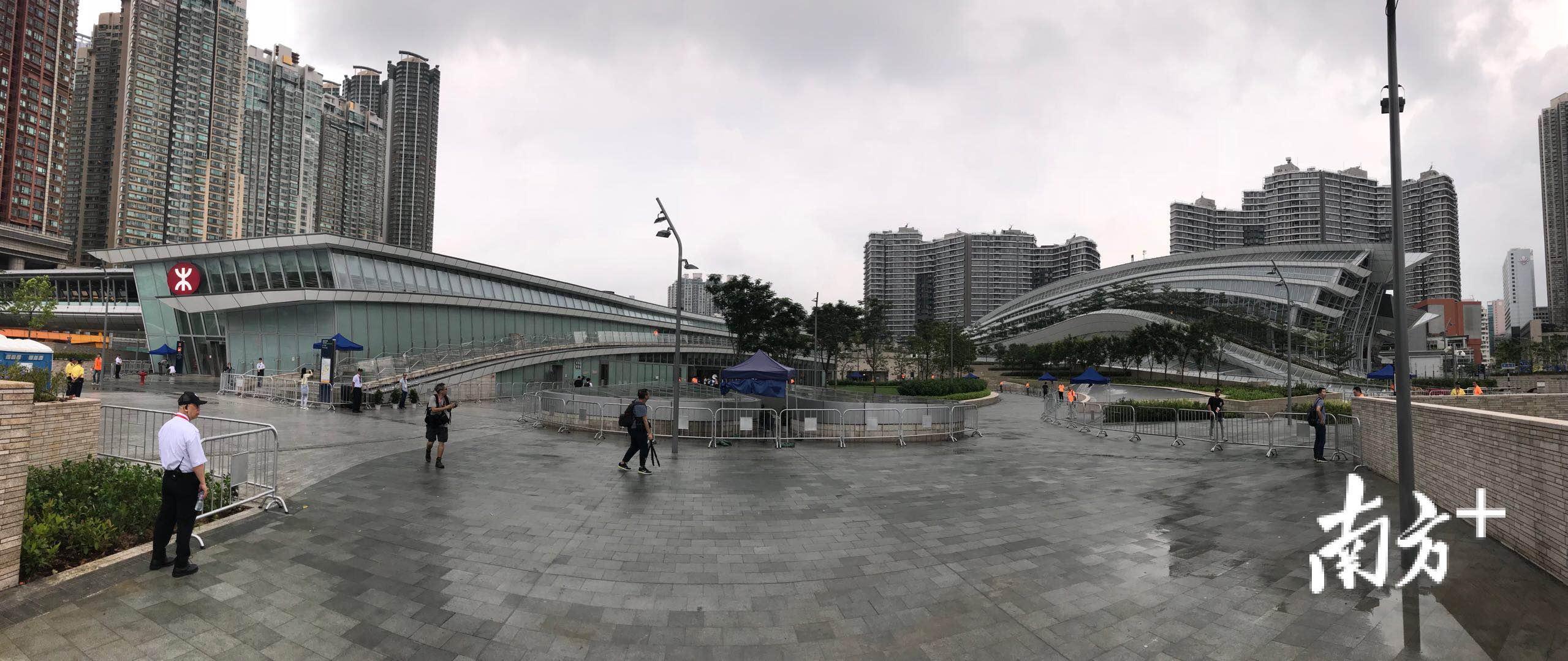 香港西九龙站外观。 香港西九龙站外观。