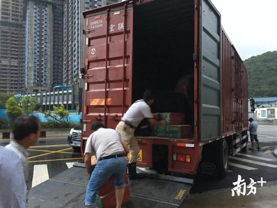 深圳道尔顿新华公学正在搬运避险物资
