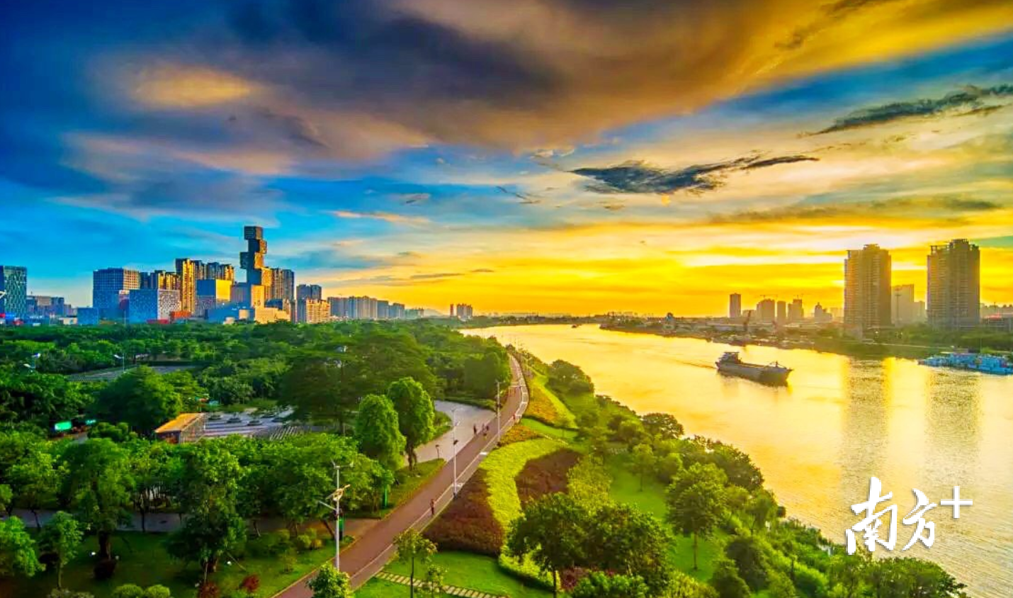 佛山新城东平河江景图。受访者供图 佛山新城东平河江景图。受访者供图