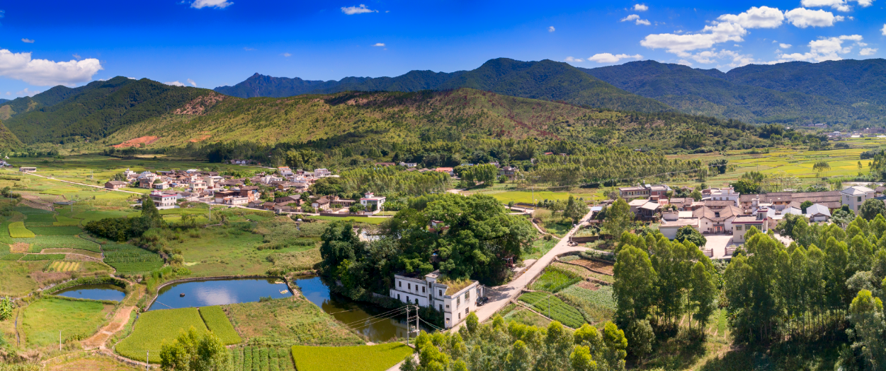 蕉岭仓海诗廊文化项目所在地航拍图。 蕉岭仓海诗廊文化项目所在地航拍图。