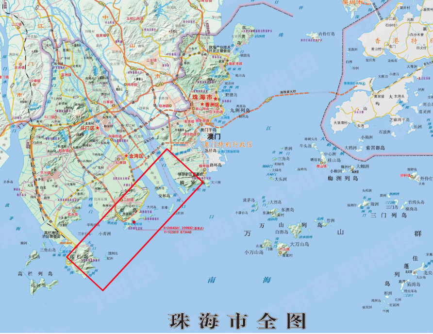 图1:珠海金湾机场净空保护区范围 图1:珠海金湾机场净空保护区范围