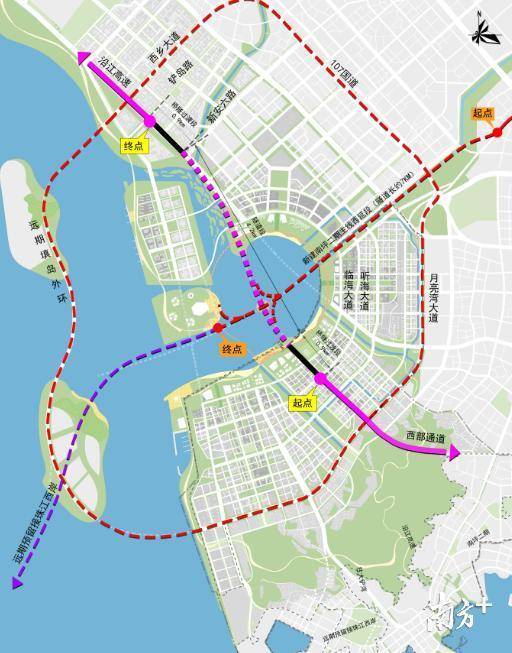南坪快速路衔接广深沿江高速并西延对接深珠通道。 南坪快速路衔接广深沿江高速并西延对接深珠通道。