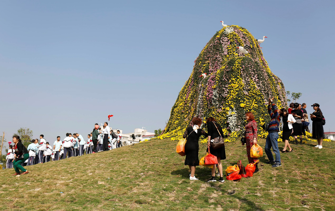 小榄菊花会 众多游客 小榄菊花会 众多游客