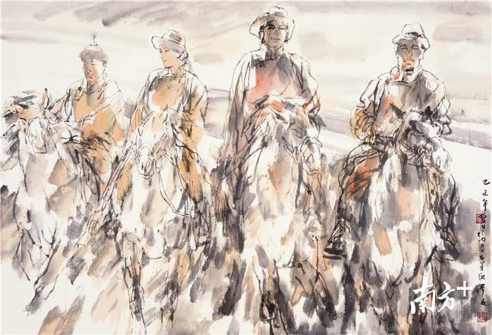 黄泽森《草原之约系列之十二》68x94cm