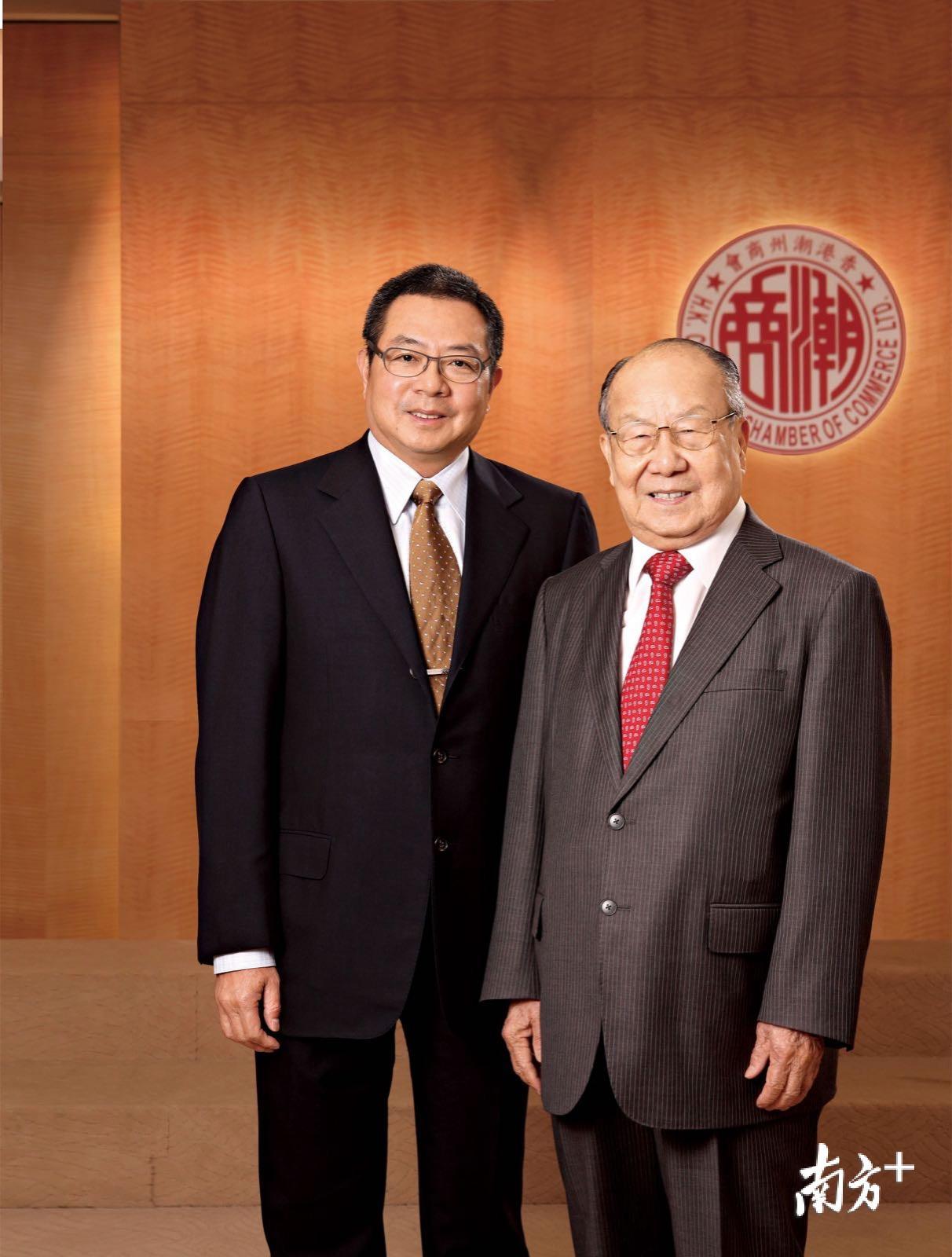 陈伟南、陈幼南父子。 陈伟南、陈幼南父子。