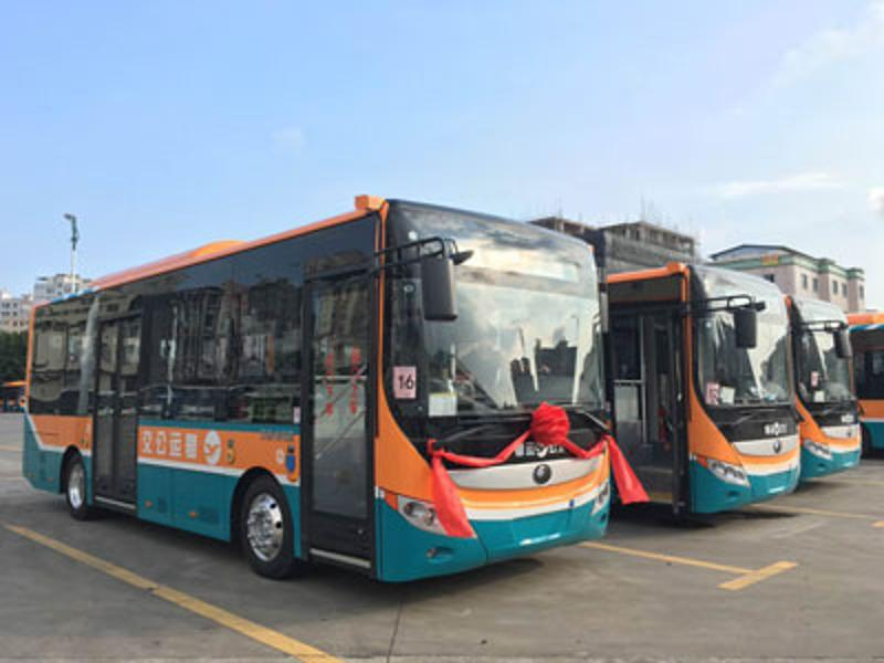 2016年8月,潮州首批88辆新能源电动公交车上路.资料图