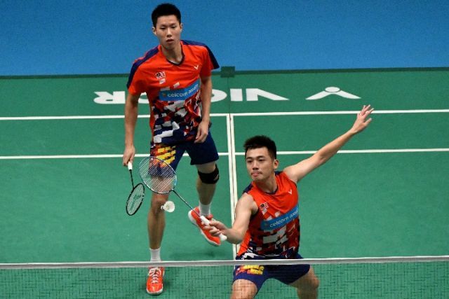 吴蔚升/陈蔚强（前）在比赛中 资料图。新华社发（张纹综摄）