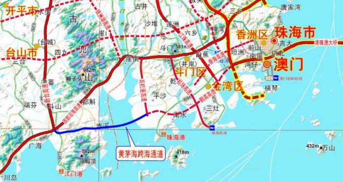 粵港澳大灣區新增重要跨海通道澳門至江門廣海灣裡程縮短18公里