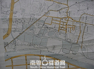 图为1923年中共三大召开时周边的环境。