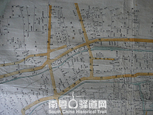 图为1923年地图文明路的局部。