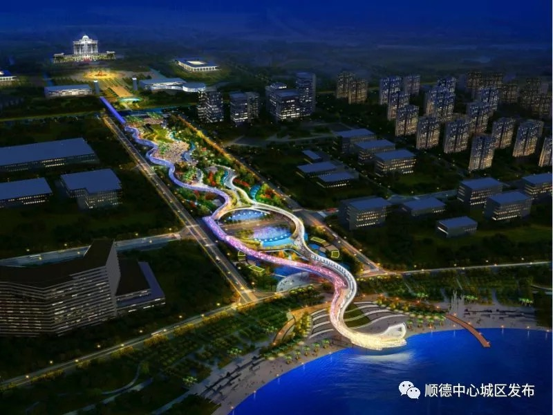 顺德新城中轴线效果图。资料图片