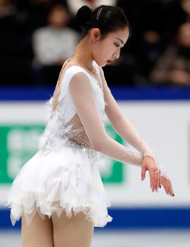 3月20日，陈虹伊在短节目比赛中。新华社记者王丽莉摄