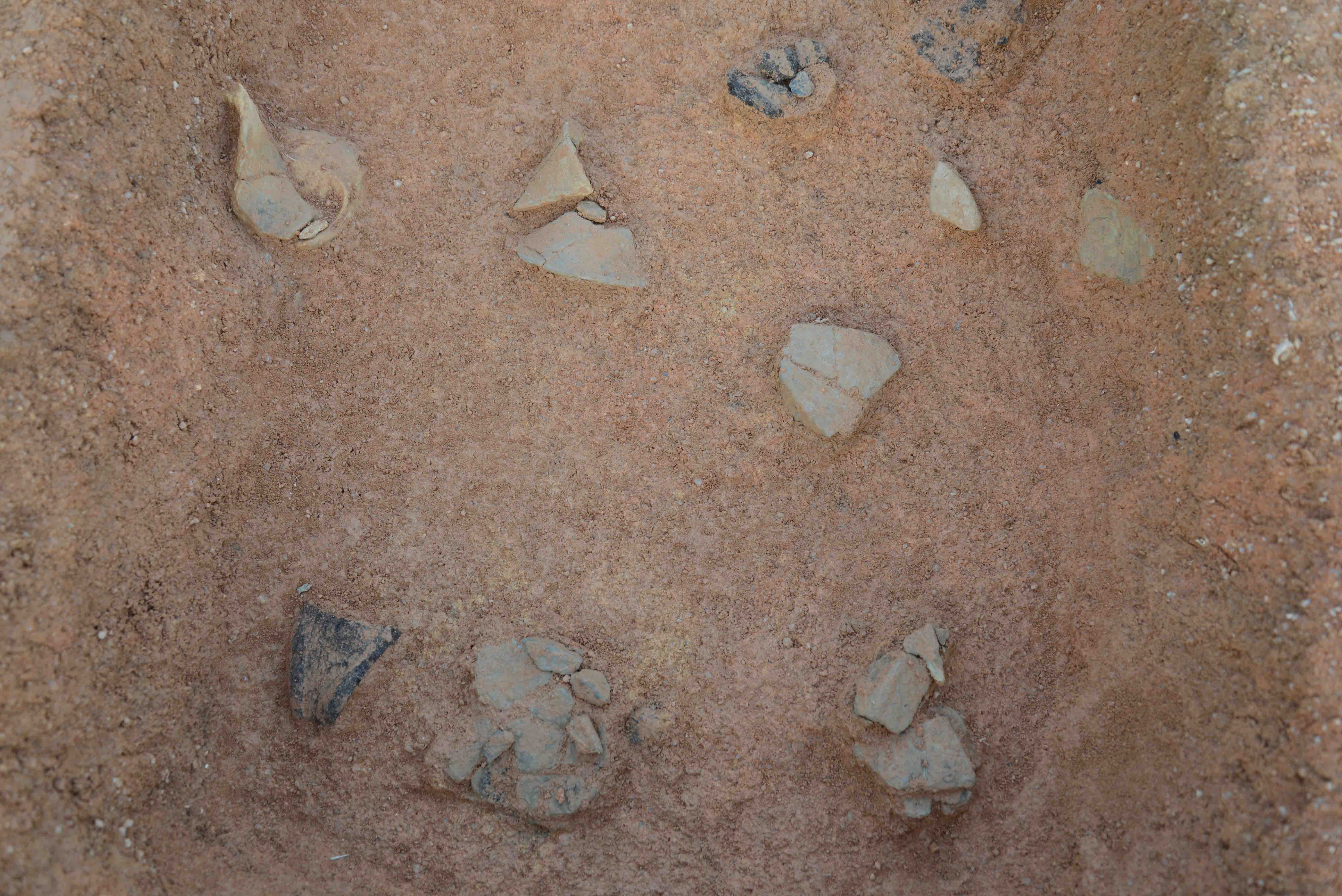 △M5墓底随葬陶器残片