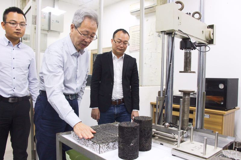 张肖宁教授在介绍混凝土模型