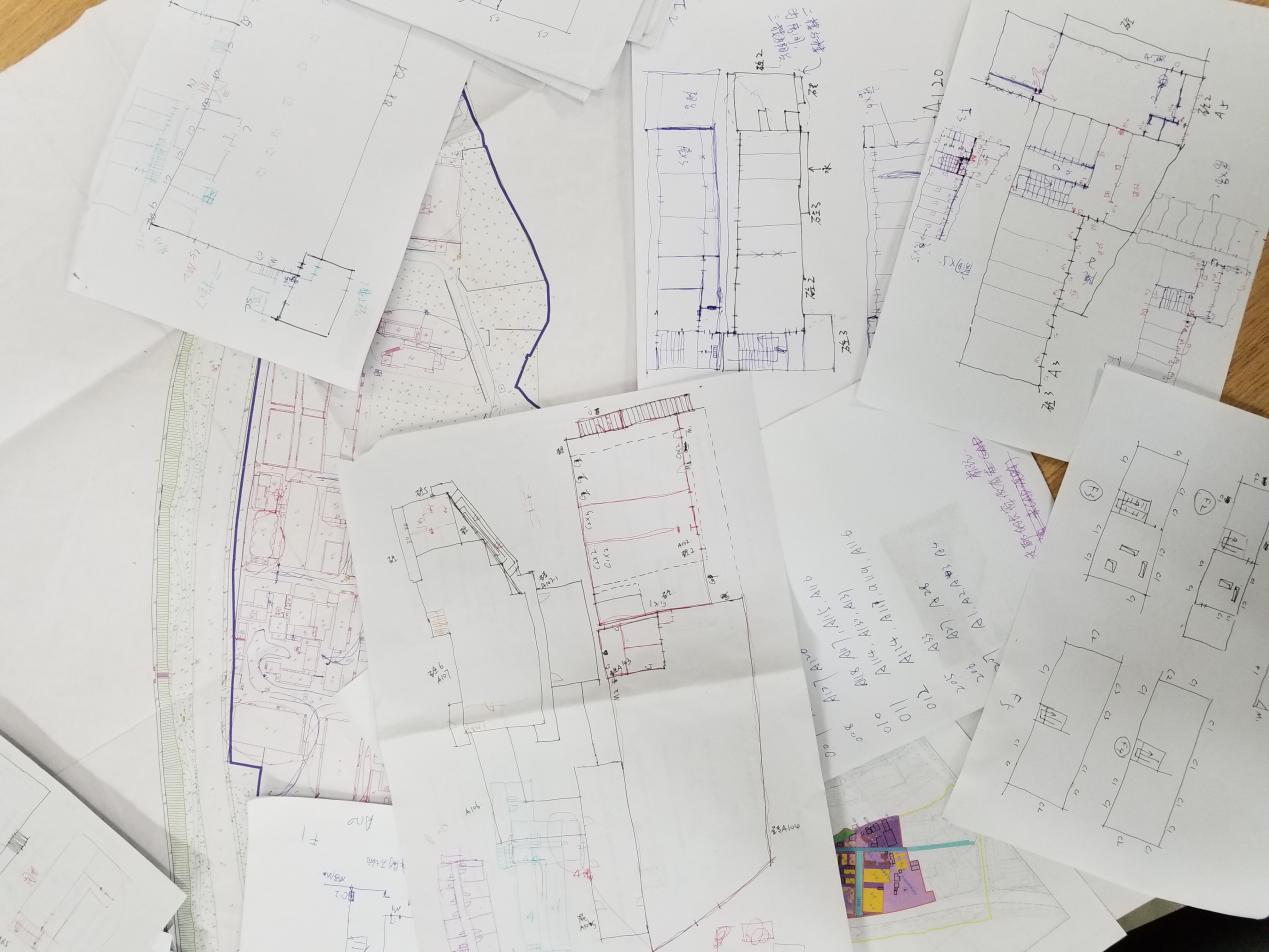 东莞理工学院城市更新研究院团队所绘的手稿