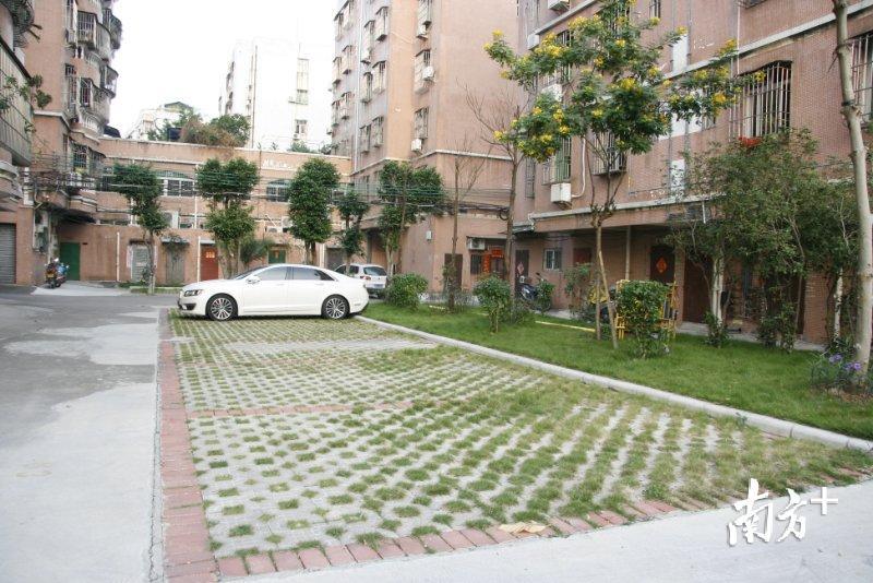高明老旧小区通过局部微改造。既合理增加停车位又不降低小区绿化水平，兼顾了小区不同群体的利益诉求。