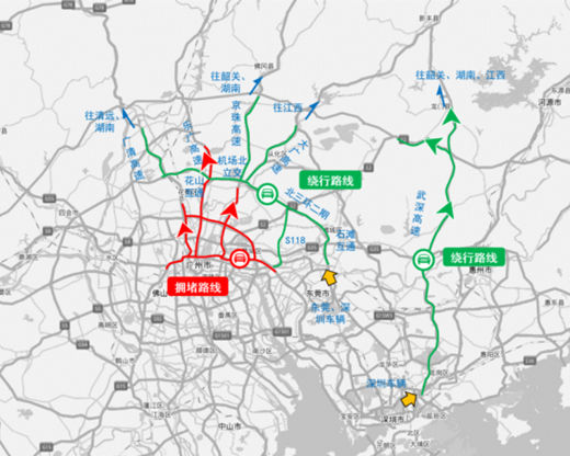 粤东地区出城绕行方案图