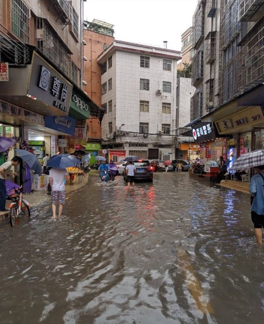 棠下村水浸，图据网友幻灭重生星海君。
