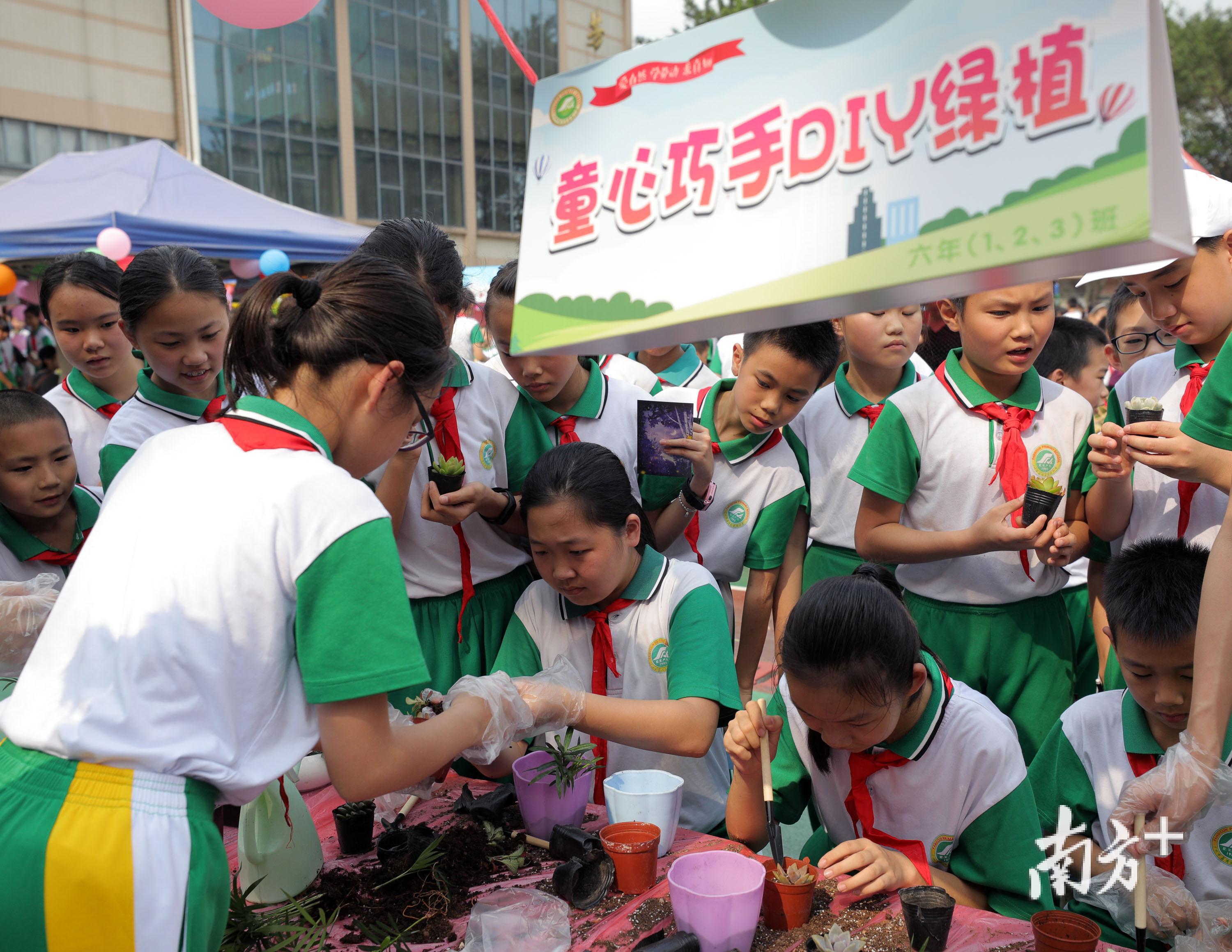 荔湾区芳村小学学生体验劳动.