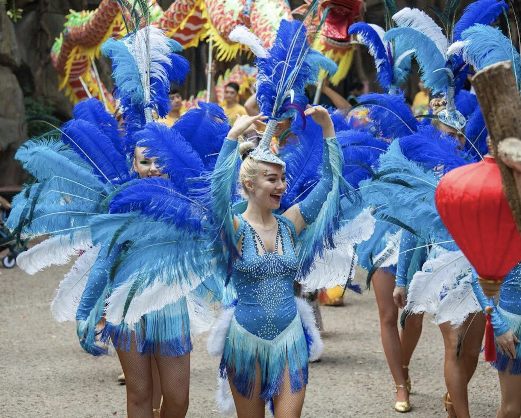 长鹿旅游休博园内的桑巴秀。