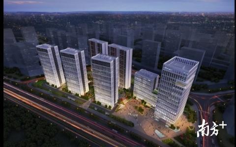 正在建设中的新生绿谷效果图。