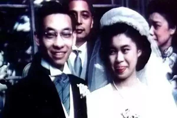 贝聿铭与太太的结婚照